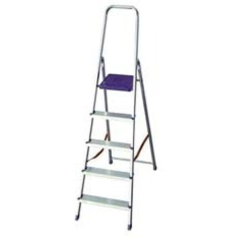 SCALA IN ALLUMINIO K100 D.LGS.81/08  4 gradini cm.46x8,4x157h (84h pedana) kg.3,50    FACAL