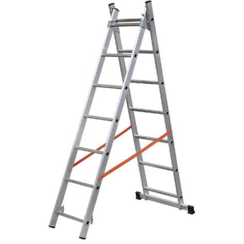 Scala A Due Elementi In Alluminio Dotata Di Stabilizzatore Di Base ...