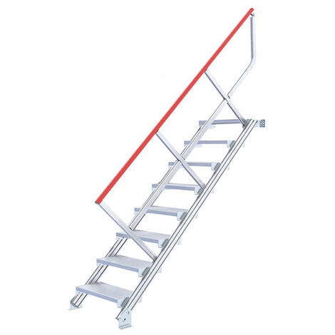 Scala industriale 14 gradini - Altezza raggiungibile 3.00m - 22111014/MCD