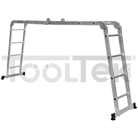 SCALA MULTIFUNZIONALE PIEGHEVOLE PONTEGGIO 4,7mt PONTEGGI + PEDANE GEKO G02442