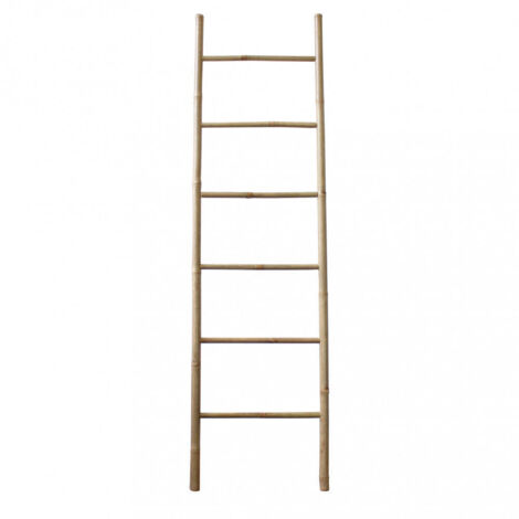 Scala ornamentale in bamboo h200 cm da esterno color legno naturale