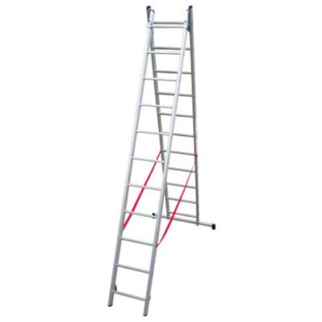 Scala parallela 2 rampe stilo facal alluminio en 131 h.cm 247/426 pioli 2x 9 Facal