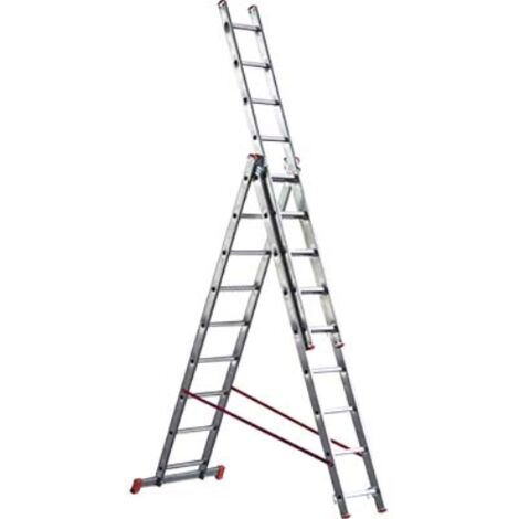 Scala parallela 3 rampe orange 3 marchetti alluminio en 131 h.cm 350/920 pioli 3x13 Marchetti