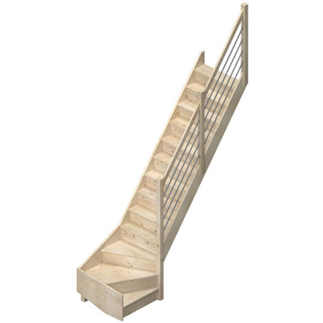 Scala per soppalco 13 gradini - Altezza suolo a suolo 2.80m - TRENDY-LD-280
