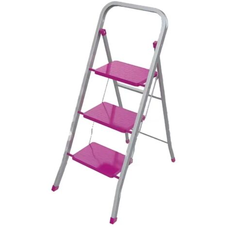 scala pieghevole "slimmy" in acciaio con 3 gradini portata 150 kg