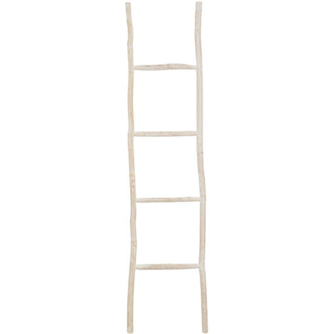 Scala porta asciugamani legno bagno da terra da parete a muro decorativa Scaletta portasciugamani Bambu Porta oggetti e vasi
