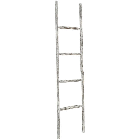 Scala porta asciugamani legno bagno da terra da parete a muro decorativa Scaletta portasciugamani Bambu Porta oggetti e vasi
