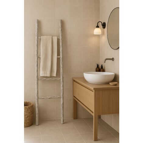 Scala porta asciugamani legno bagno moderno da terra Scaletta portasciugamani da parete a muro decorativa Appendi asciugamani