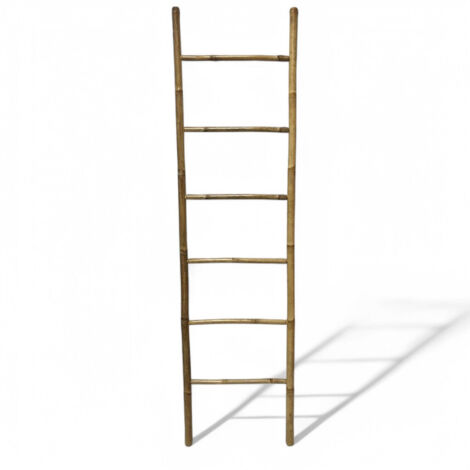 Scala portasalviette in legno bamboo panda naturale 50x4xH190 cm