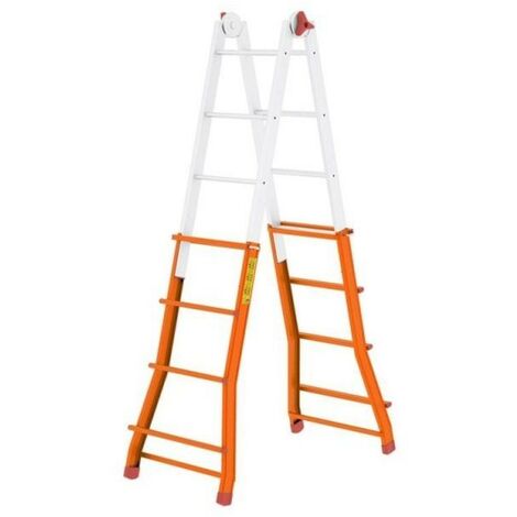 COLOMBO NEW SCAL Scala pratic 5+5 a sfilo acciaio-arancione