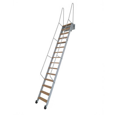 Scala retrattile acciaio grigio - Altezza suolo a suolo 1.75m - SOPALCO/G175/MB