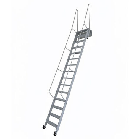Scala retrattile acciaio grigio - Altezza suolo a suolo 3.00m - SOPALCO/G300