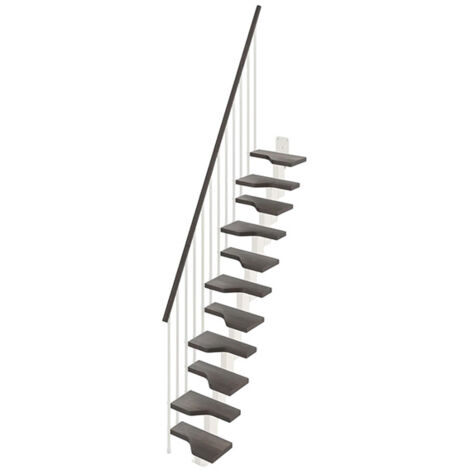 Scala salva spazio 9 gradini - Larghezza 61cm -  Wenge e bianco - MINI61/I/SBMWEN-9