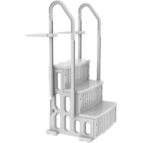 Scala singola per piscina "Nathan" - 3 gradini - plastica