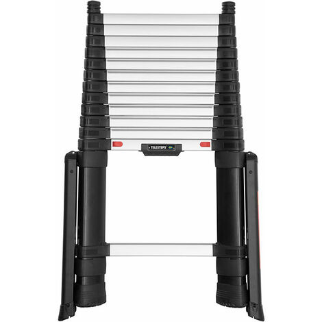 Scala telescopica 4.10m stabilizzatori et 2 piedini - Gradini 50mm - Altezza mass. di lavoro 4.90m - TEL-72241STAB/PPS