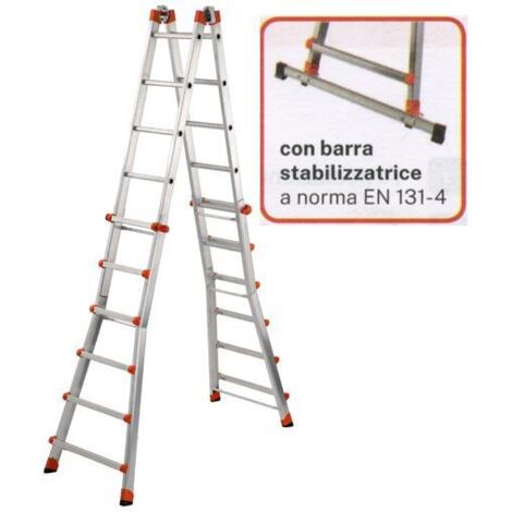 SCALA TELESCOPICA ALLUMINIO 6+6GR GIERRE H5,86MT PEPPINA
