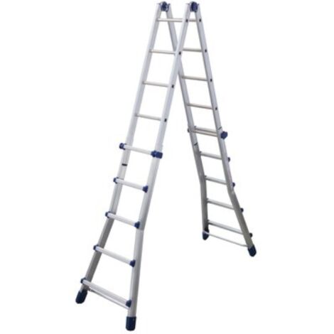 Scala telescopica briko blu facal alluminio h.cm 148/512 pioli 5+5 Facal