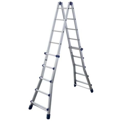 COLOMBO NEW SCAL Scala Telescopica in Acciaio 5+5 Gradini resistente e durevole portata 150kg