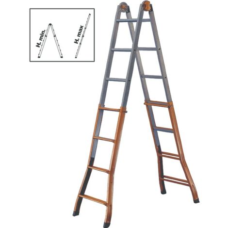 Scala Telescopica In Acciaio Gradini 4 + 5