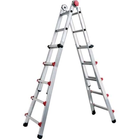Scala Telescopica Profi Auto Sicos Alluminio H.Cm 112/390 Pioli 4+4 - 1 Pz