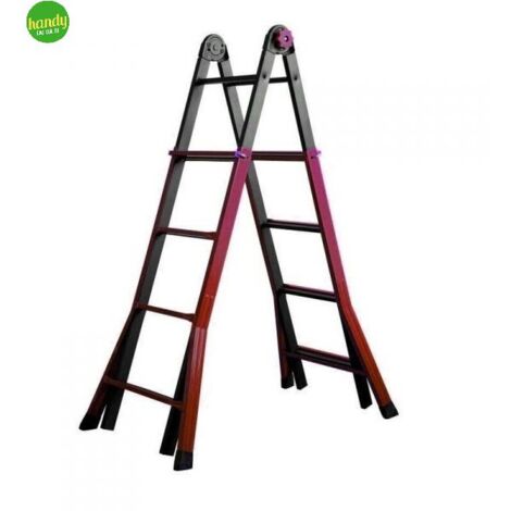 Scala telescopica Sicos 4 + 4 grigio/nero 110 x 35 x 10 cm