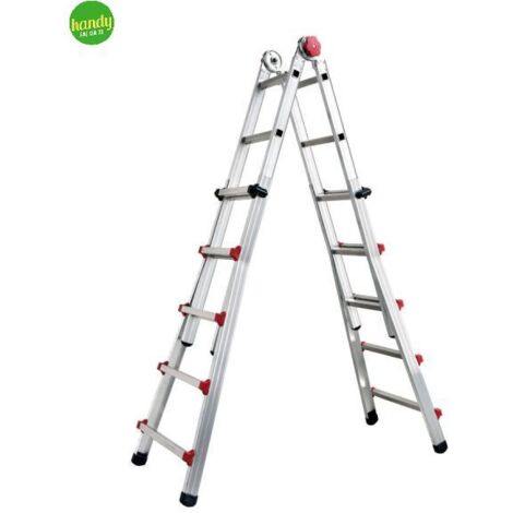 Scala telescopica Sicos 4+5 grigio h. 139 - 444 cm