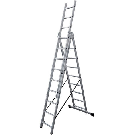 Scala trasformabile in alluminio 3x9 gradini edm