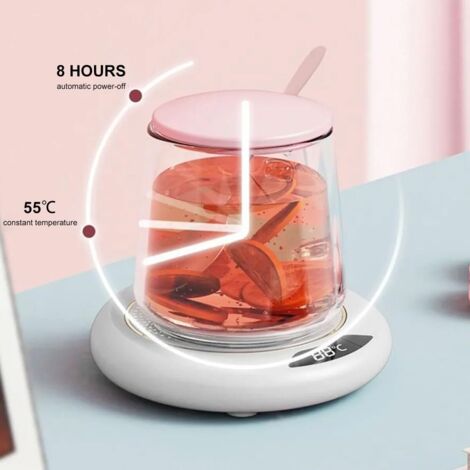 Scalda tazze, scalda tazze USB con 3 impostazioni di temperatura, scalda tazze da caffè, scalda candele intelligente, scalda bevande elettrico per caffè, tè, latte e candele (bianco)