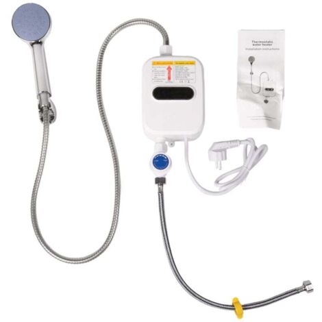 Scaldabagno istantaneo per doccia, 3500 W, display digitale, spina UE 220 V per bagno