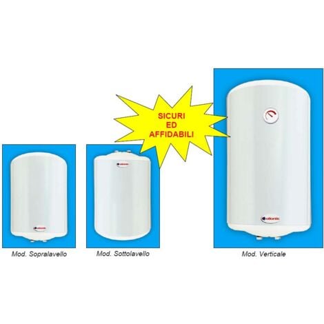SCALDACQUA ELETTRICO SCALDABAGNO LT.50 VERTICALE 1200 WATT ATLANTIC