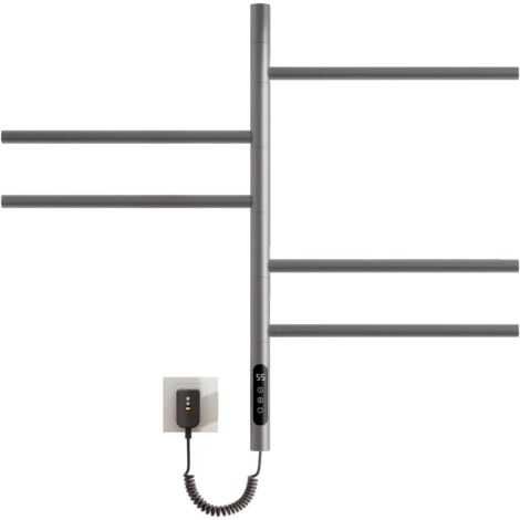 OIHPAW Scaldasalviette, 420x660mm, Rotazione di 180°, Portasciugamani Elettrico Intelligente a Temperatura costante, Radiatore da Bagno Elettrico, Portasciugamani Parete, Risparmio Energetico