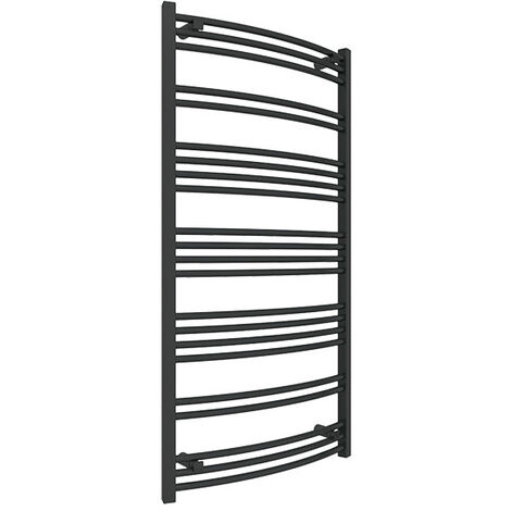 Scaldasalviette ad acqua calda nero 553mm di altezza 400mm di larghezza - 193 Watt - JAD555/400SXN