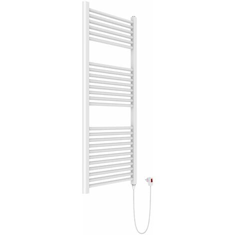 Scaldasalviette elettrico bianco termolimitato 120 x 50 cm Ercos Tekno ASTEEF901005001200  H1200 L500 Z450