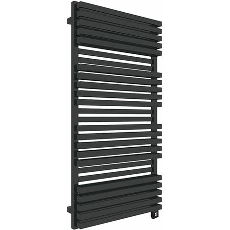 Scaldasalviette elettrico nero 1185mm di altezza e 600mm di larghezza - 1200 Watt - QUA1185/600BSOAE8N
