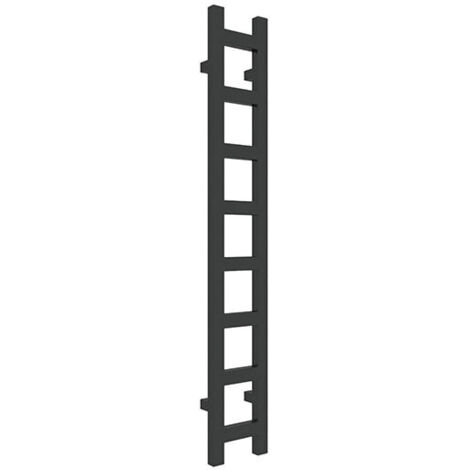 Scaldasalviette misto nero  1280mm di altezza e 200mm di larghezza - 260 Watt - EAS1280/200V2N