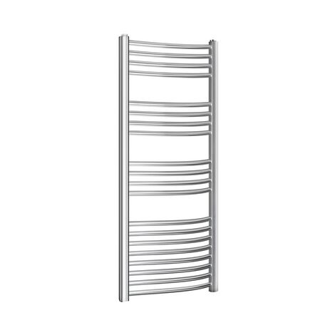 Scaldasalviette radiatore termoarredo 80x45 cm (int.40) cromato da bagno a tubi tondi curvo TRENTO
