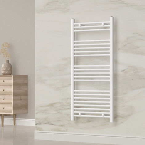 Scaldasalviette Termoarredo Bagno Dritto 120x55 cm Bianco Interasse 50 Cm Warm