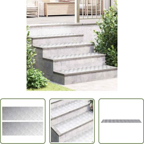 Scale in alluminio -  Gradini per Scale 2 pcs Argento 90 x 30 cm Alluminio
