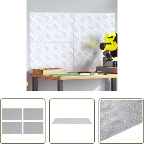 Scale in alluminio -  Gradini per Scale 4 pcs Argento 50 x 30 cm Alluminio
