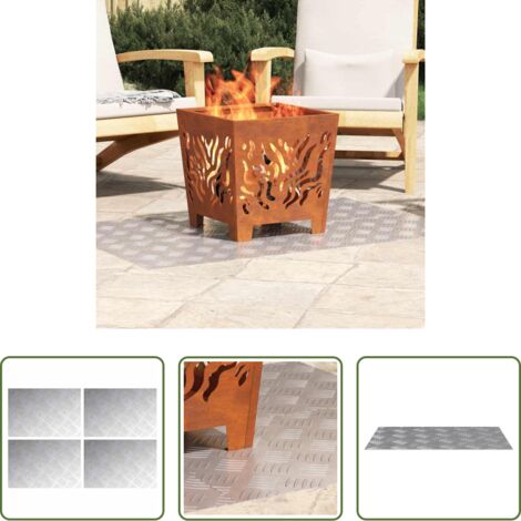Scale in alluminio -  Gradini per Scale 4 pcs Argento 60 x 40 cm Alluminio