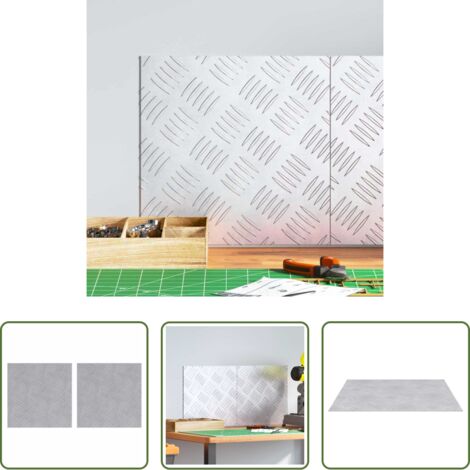 Scale in alluminio -  Gradini per Scale Quadrato 2 pcs Argento 30 x 30 cm Alluminio