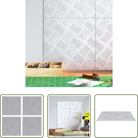 Scale in alluminio -  Gradini per Scale Quadrato 4 pcs Argento 30 x 30 cm Alluminio