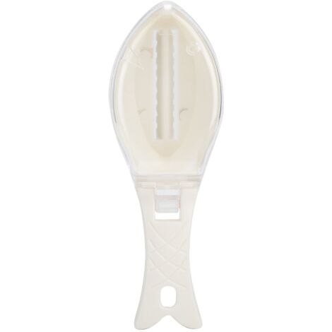 Scale Scraper Manual Lightweight Remove Fish Scales Remover Removing Tool Kitchen SuppliesWhite
