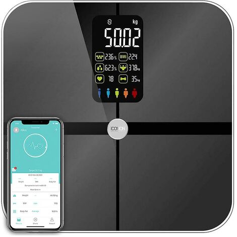 Scales for Body Weight and Fat, Lescale Large Display Weight Scale