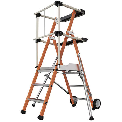 Scaletta 3 gradini isolante in fibra di vetro - Altezza max di lavoro 3m - 2272853