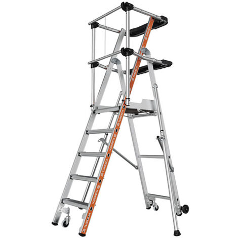 Scaletta a castello 5 gradini - Altezza max di lavoro 3,17m - 2274165