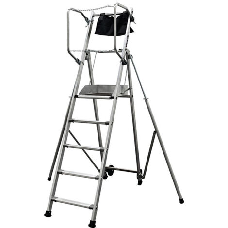 Scaletta a castello 5 gradini - Altezza max di lavoro 3.20m - 18-135