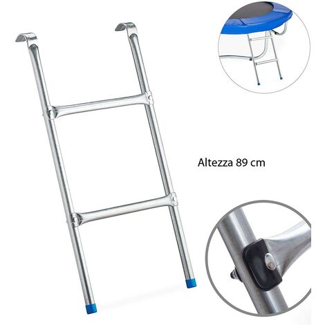 Scaletta alt 89 cm per Tappeto Elastico Diametro 305 400 Trampolino 2 Gradini