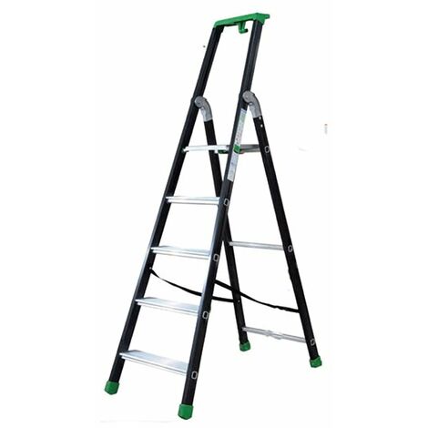 Scaletta anodizzata 4 gradini - Altezza max di lavoro 2.69m - Q50/4P