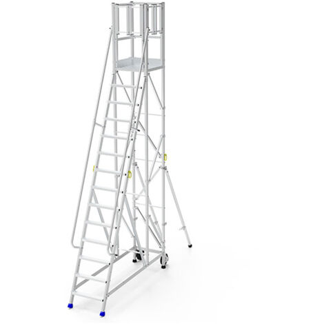 Scaletta con piattaforma - 14 gradini - Altezza di piatteforma 3.50m - ER14SL-PD